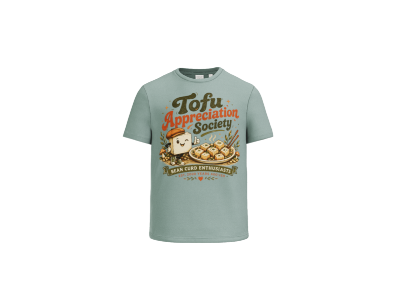 Tofu Appreciation Society T-Shirt in Eucalyptus