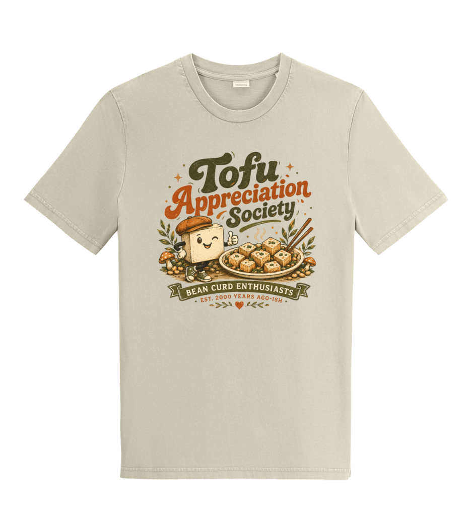 Tofu Appreciation Society T-Shirt in Stone